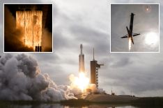 SpaceX Falcon Heavy rocket lifts off from Kennedy Space Center: Photos