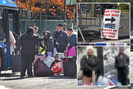 Dozens of migrants bused off Staten Island after closing of controversial shelter
