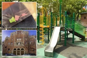 Brooklyn playground, fentanyl, school collage
