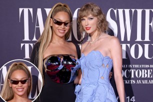 Queen Bey made a surprise appearance Wednesday at the premiere of Taylor Swift's "Eras" tour film leaving the singer speechless.
