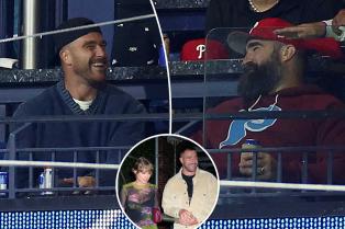 Travis Kelce attends Phillies game with brother Jason after PDA-packed weekend with Taylor Swift