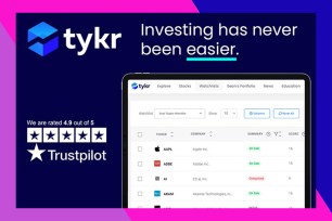 Tykr Stock Screener: Premium Plan Lifetime Subscription on a colorful border.